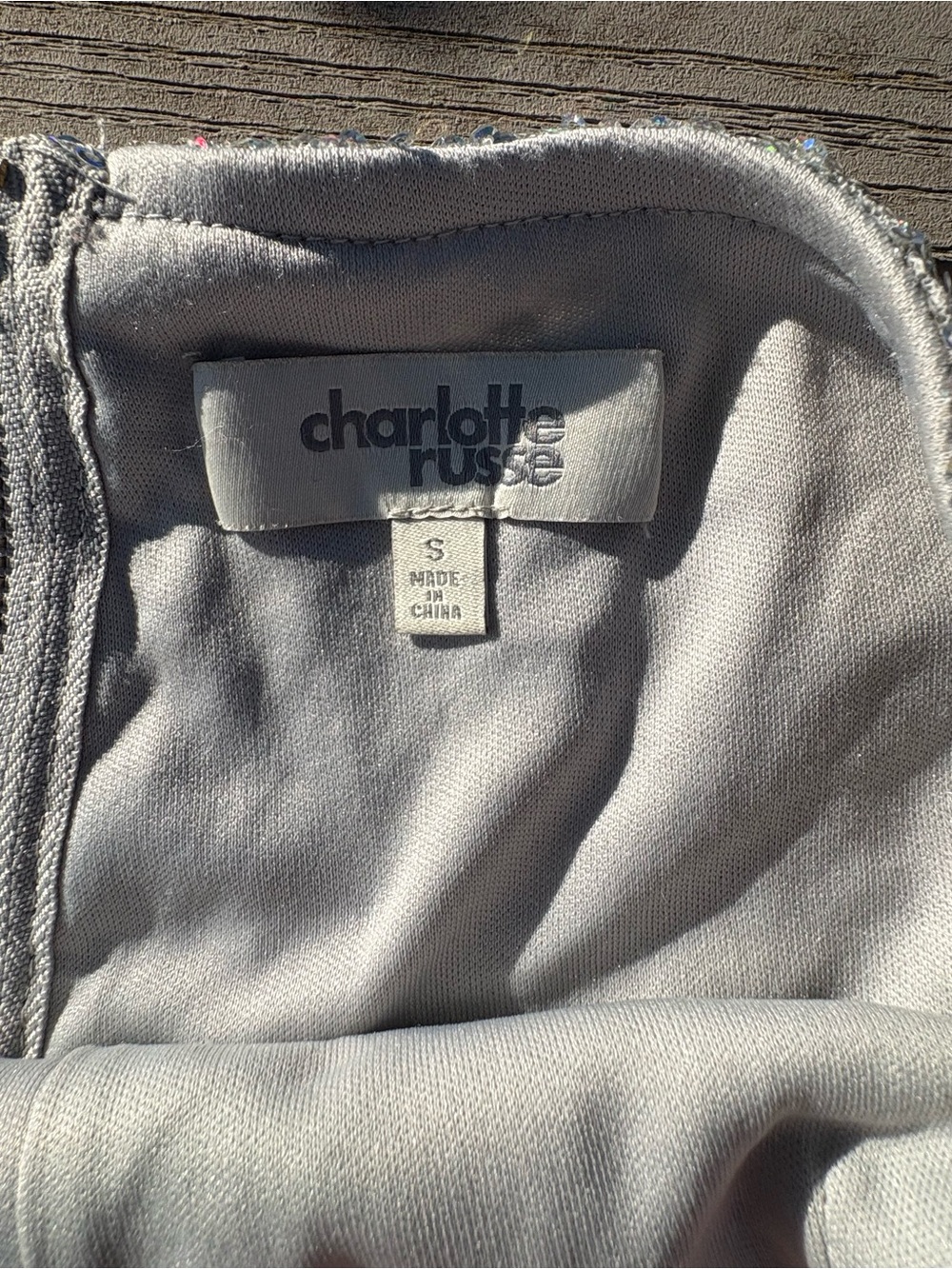 Charlotte Russe Y2K Silver Sequin Mini Shorts - Picture 3 of 3
